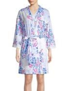 Carole Hochman Floral 2-piece Wrap With Nightgown Set