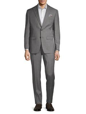 Tallia Orange Sharkskin Wool Suit