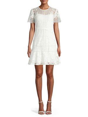 French Connection Chante Lace Fit-&-flare Dress