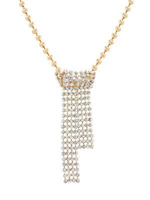 Steve Madden Beaded Goldtone And Stone Necklace