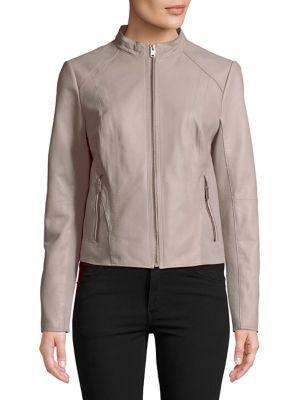 Andrew Marc Zip-front Leather Jacket