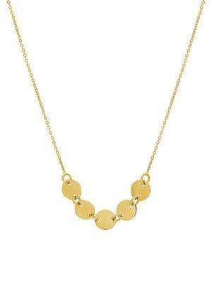 Lord & Taylor Disk 14k Yellow Gold Necklace