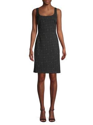 Karl Lagerfeld Paris Printed Scoopneck Sheath Dress