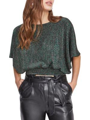 Miss Selfridge Metallic Cropped Top