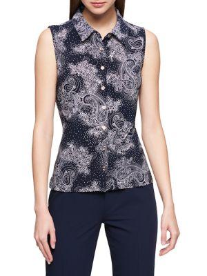 Tommy Hilfiger Paisley-print Sleeveless Top