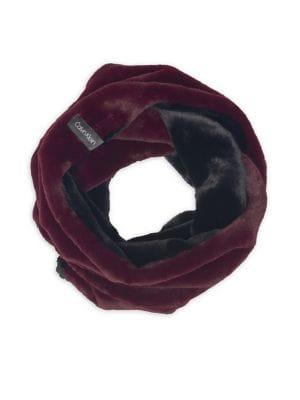Calvin Klein Two-tone Faux Fur Infinity Scarf