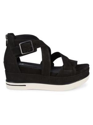 Eileen Fisher Boost Suede Platform Sandals