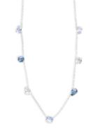 Nadri Blue Mix Silvertone Necklace