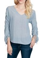 Jessica Simpson Miller V-neck Gathered-sleeve Top