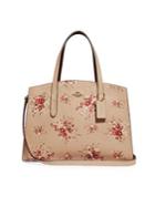 Coach Charlie Floral-print Leather Carryall