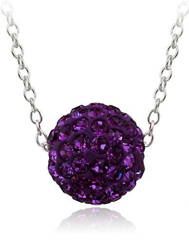Lord & Taylor Crystal Studded Pendant Necklace