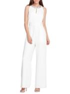 Tahari Arthur S. Levine Beaded Keyhole Jumpsuit