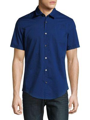 Hugo Boss Textured Cotton Button-down Shirt