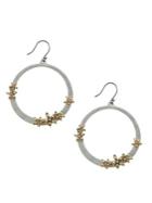 Lucky Brand Cowgirl California Two-tone Floral Hoop Earrings