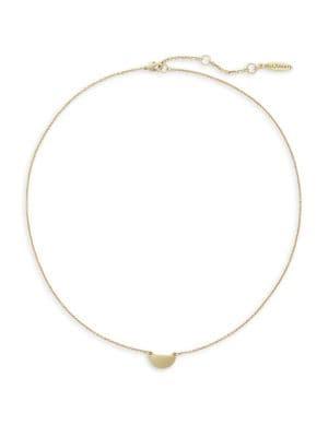 Sole Society Worn Goldtone Disc Necklace