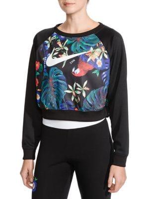 Nike Printed Cropped Sweatshirt