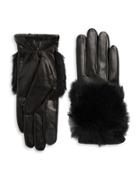 Rebecca Minkoff Rabbit Fur Accented Gloves
