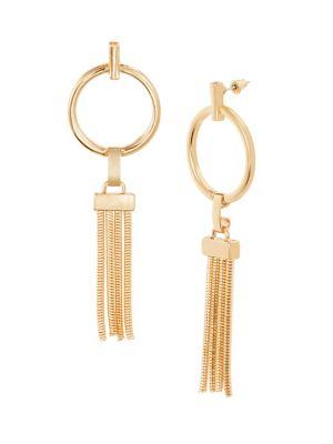 Steve Madden Open Hoop Drop Earrings