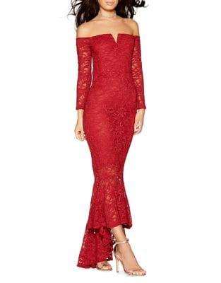 Quiz Glitter Lace Mermaid Gown