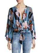 Free People That's A Wrap Printed Floral Top
