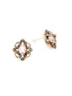 Le Vian 14k Strawberry Gold Peach Morganite & Chocolate Diamonds Earrings