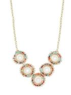 Design Lab Goldtone And Multicolor Crystal Beads Necklace