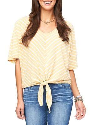 Democracy Striped Knotted Top