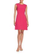 Vince Camuto Cap-sleeved Fit-and-flare Dress