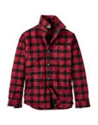 Timberland Faux Fur Lining Plaid Cotton Button-down Shirt