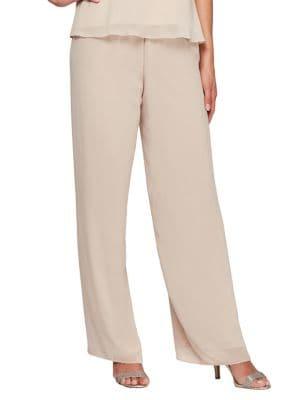 Alex Evenings Wide Leg Chiffon Pants