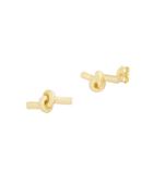 Lord & Taylor Goldtone Knotted Stud Earrings