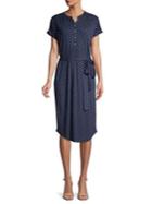 Lucky Brand Printed Knit Henley Dress