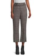 Weekend Max Mara Tweed Fringed Hem Cropped Trousers