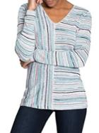 Nic+zoe Petite Notable Mixed Stripe Top