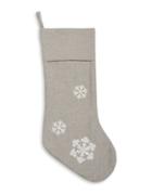 Lord & Taylor Snowflake Faux Pearl Accented Stocking