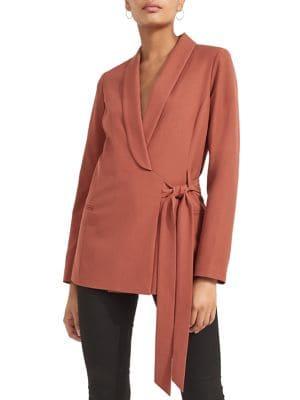 Miss Selfridge Shawl-collar Side-tie Jacket