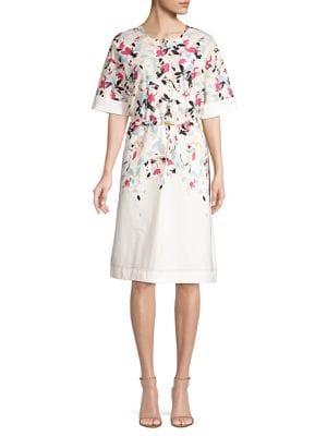 Donna Karan Abstract A-line Dress