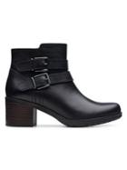Clarks Hollis Pearl Double-buckled Booties