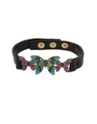 Betsey Johnson Goldtone & Crystal Butterfly Bracelet