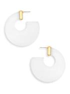Design Lab Lord & Taylor Clear Half Circle Drop Earrings