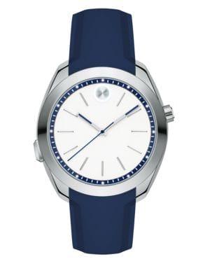 Movado Bold Motion Stainless Steel & Silicone Strap Smart Watch