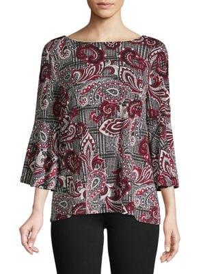 Nipon Boutique Printed Three-quarter Sleeve Top