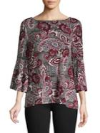 Nipon Boutique Printed Three-quarter Sleeve Top