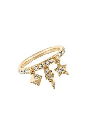 Karl Lagerfeld Paris Mini Goldplated Rocky Multi-charm Ring