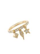 Karl Lagerfeld Paris Mini Goldplated Rocky Multi-charm Ring