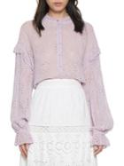 Walter Baker Tracey Ruffle-trimmed Eyelet Top