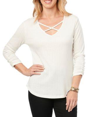 Democracy Crisscross Long-sleeve Top