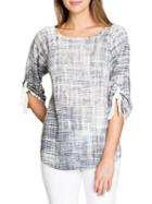 Nic+zoe Network Ruched Sleeve Top