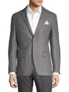 Tallia Orange Wool Flannel Dot Blazer