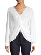 Bailey 44 Twist-front Long-sleeve Top
